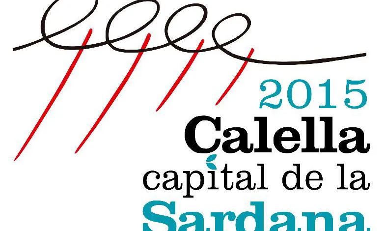 Cartell de la capitalitat de la sardana a Calella.