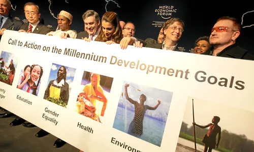 Objectius de Desenvolupament del Mil·lenni. Font: Flickr, World Economic Forum
