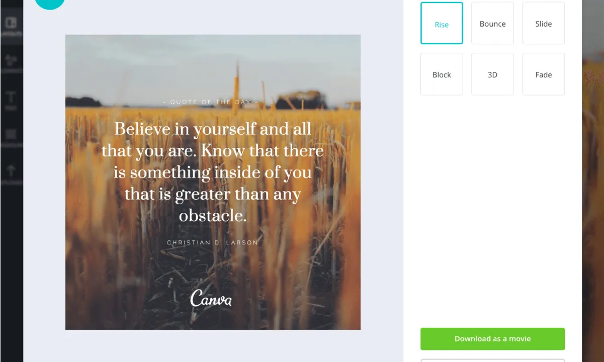 Imatge promocional de Canva sobre la nova opció de crear GIFS animats